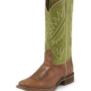 Nocona Go Round Tan Water Buffalo Western Mens Boots
